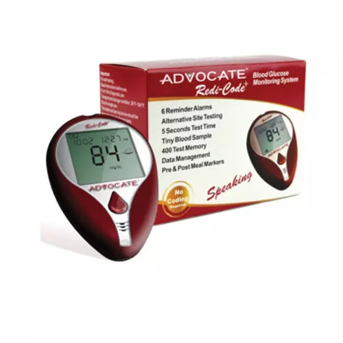 Advocate Redi-Code + Parlant Glucose Mètre Uniquement Pour Glucose Soin