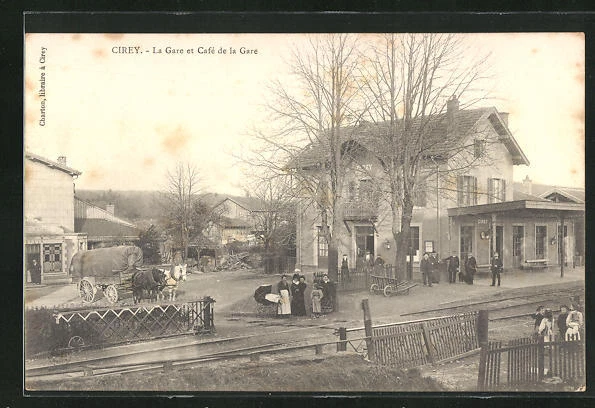 CPA Cirey, la Gare et Cafe de la Gare