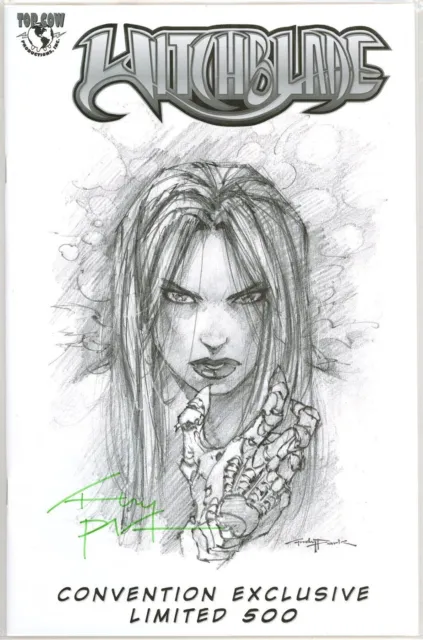 Witchblade #53 Wwe Sketch Variant Signed Andy Park Jay Company Coa Top Cow