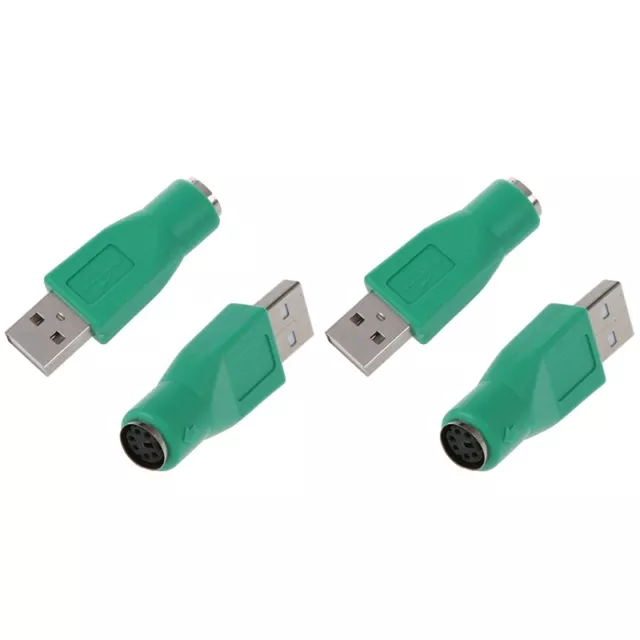 4 x convertitore adattatore maschile PS2 da donna a USB per mouse da tastiera O5P9