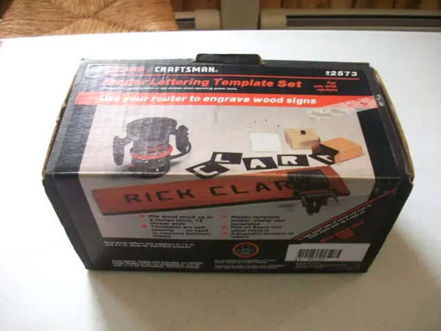 Sears Craftsman Router Template Set 9-25731 - Letters & Numbers USA NOS