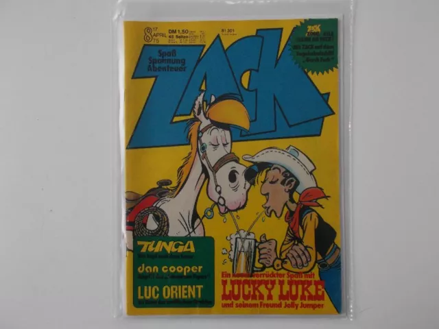 ZACK - Heft Nr. 8. Jahrgang 1975. Koralle Verlag. Comic. Z. 1-