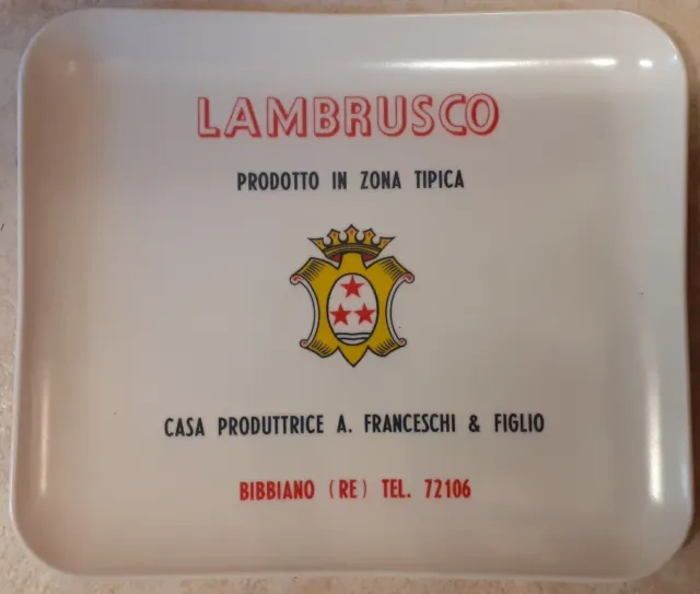 Reggio Emilia Vecchio Vassoio Lambrusco Franceschi In Bakelite Vintage Bibbiano