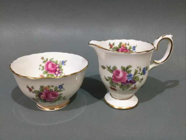 Crown Staffordshire Bone China Cream Jug & Sugar Bowl