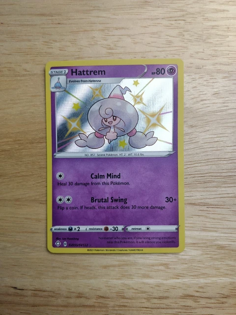 Pokemon Card Hattrem SV055/SV122 Shining Fates Holo Shiny Vault NM