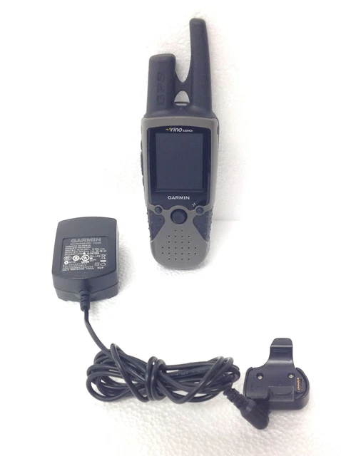 GARMIN RINO 530HCX Two Way Radio With GPS w/Power Ac Adapter No Battery WORKING