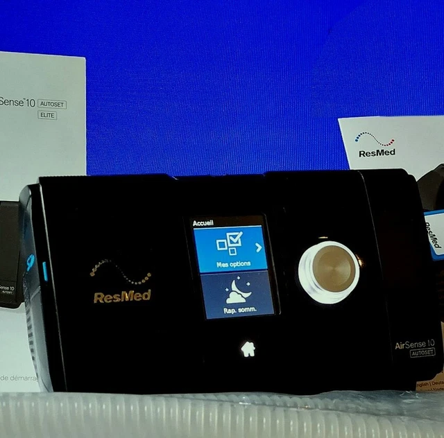 CPAP Maske FF M F20 Sprache Französische von ResMed Gerät in Top Zust. Gebr.
