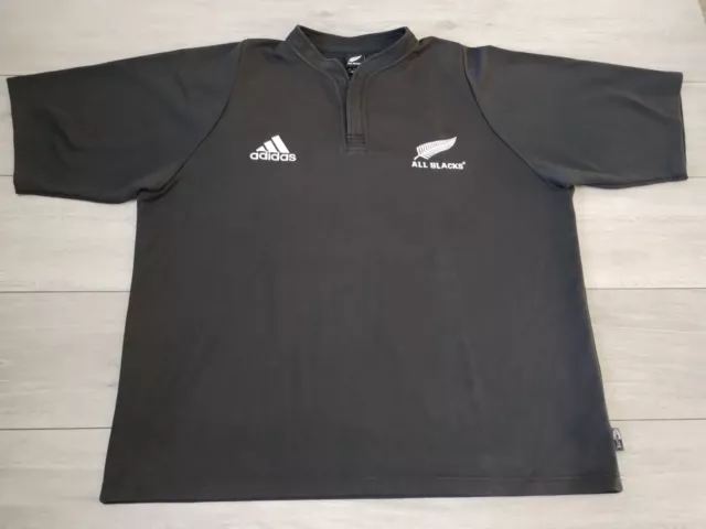 New Zealand All Blacks Rugby Home Shirt 2003/2004 Adidas 2XL Jersey Top XXL B6Z