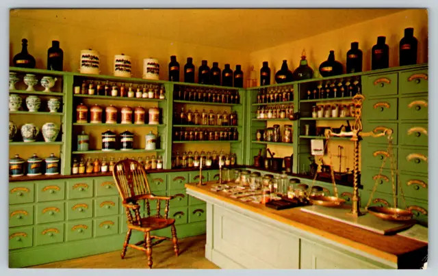 c1960s Apothecary Shop Dr. Ephraim McDowell House Danville KY Vintage Postcard