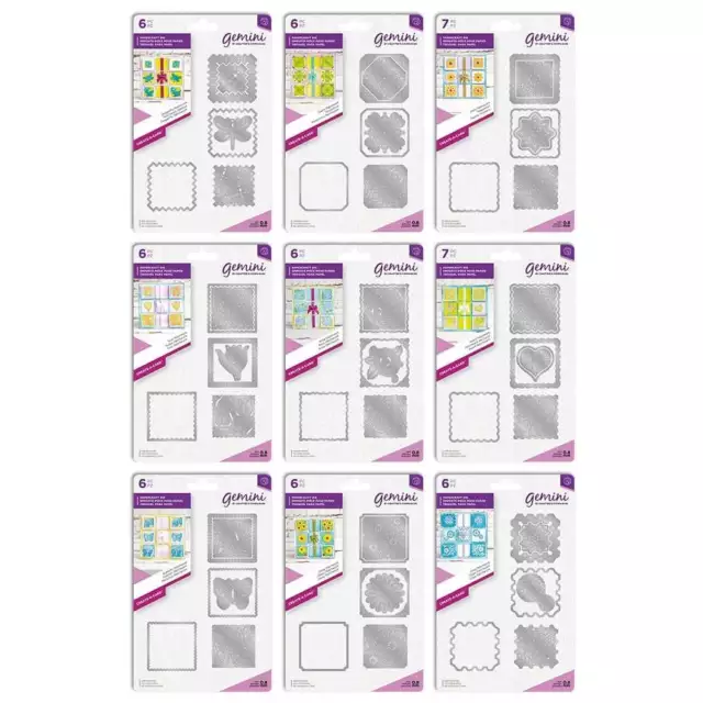 Crafters Companion New Gemini PATCHWORK Create-a-Card Die Set Range