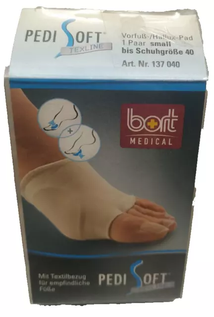 BORT PediSoft TexLine Vorfuß Hallux Pad small 1St neu OVP