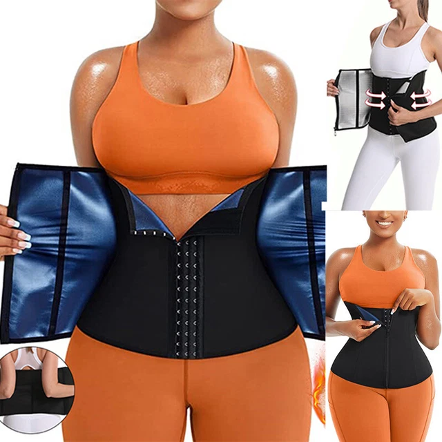 SWEAT SHAPER WOMEN Waist Trainer Sweat Bodyshaper Slimming Belt Gym