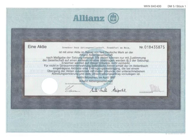 Allianz AG   5DM Berlin / München 1997