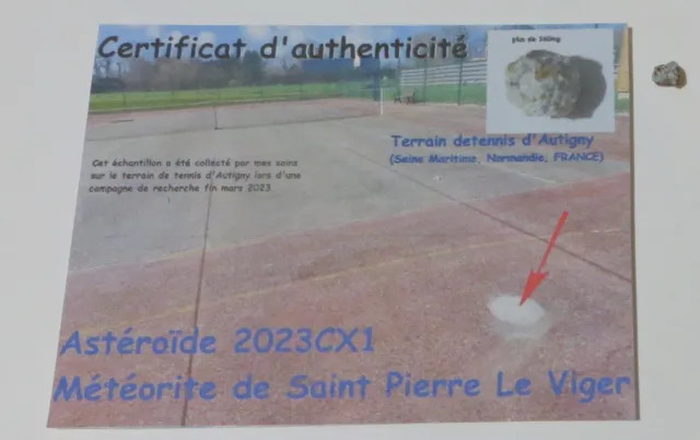 Ultra rare Meteorite FRANCE  2023 CX1 Saint Pierre Le Viger!