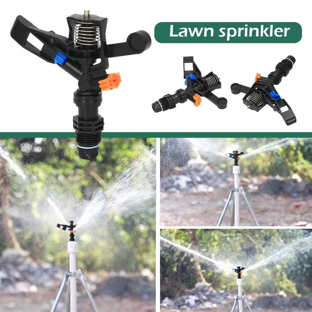 Irrigatore Da Giardino Rotante A 360° Con 3 Bracci – Sprinkler Per Prato, Aiuole E Divertimento Per Bambini, Regolabile E Silenzioso