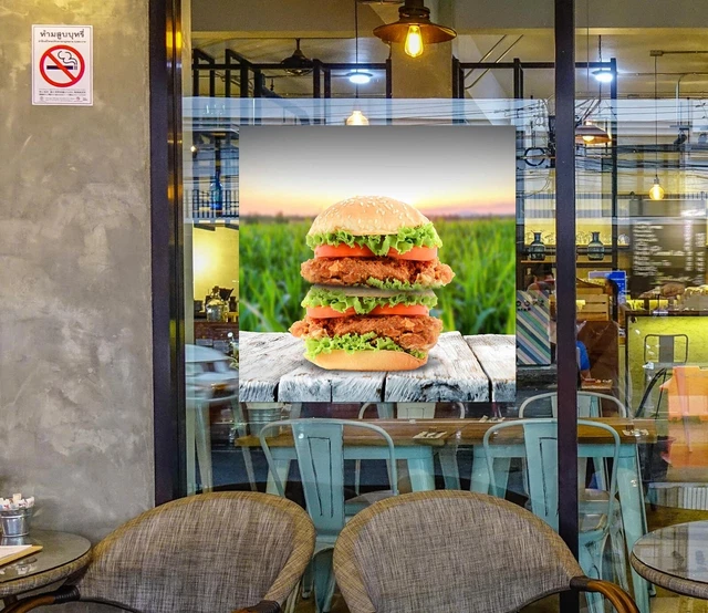 3D Hamburger Hot Dog 1075 Wall Sticker