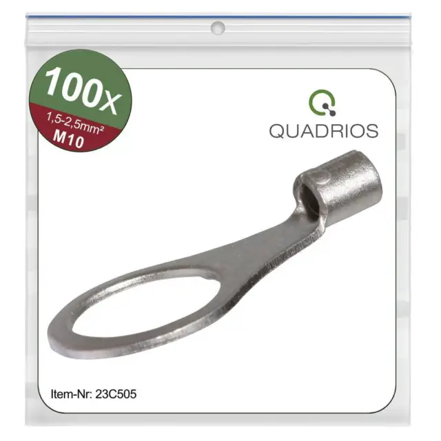 Quadrios 23C505 Cosse à oeillet Section max.=2.5 mm² Ø du trou=10.5 mm non
