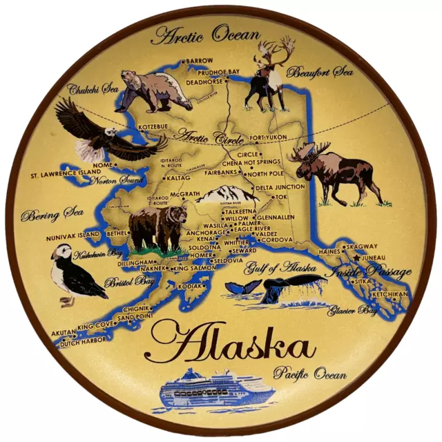 Alaska Decorative Only 7" Plate w/ Wall Hanger Attachment (Not For Food Use)