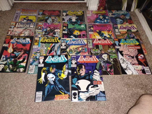 80s And 90's Marvel Punisher Comic Book Lot Of 17
