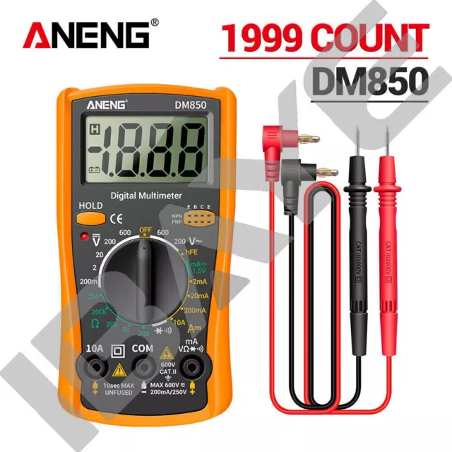 Professional Digital Multimeter Voltmeter Ohmmeter Ammeter Multi Tester Meter