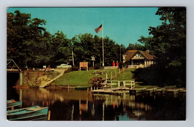 Honor MI-Michigan, Water Wheel On The Platte River, Antique, Vintage Postcard