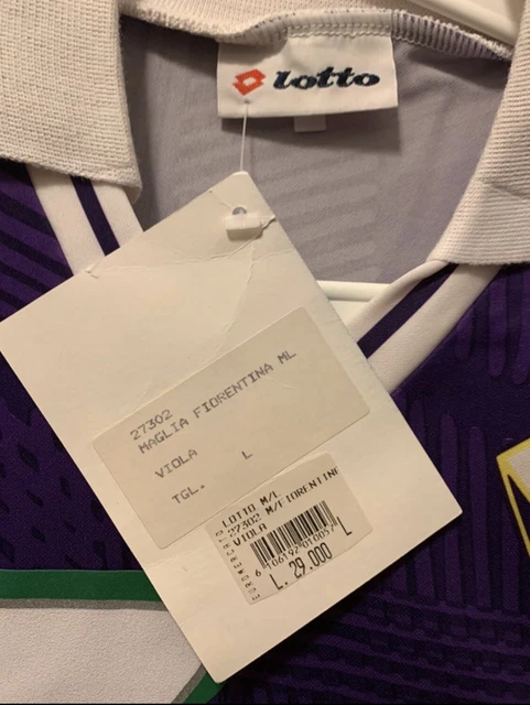 Genuine 1992/93 lotto Fiorentina medium home football shirt BNWT 2