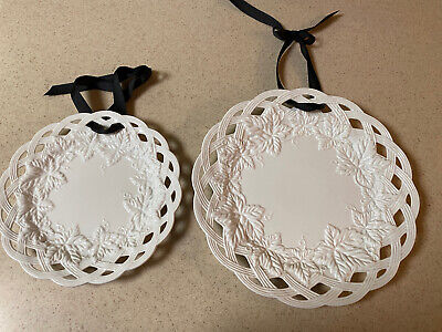 Decorative White Leaf Embossed Lattice Ceramic  Plates