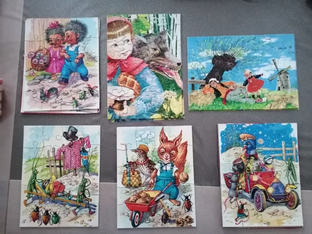 Lot de 6 puzzles en excellent état complet