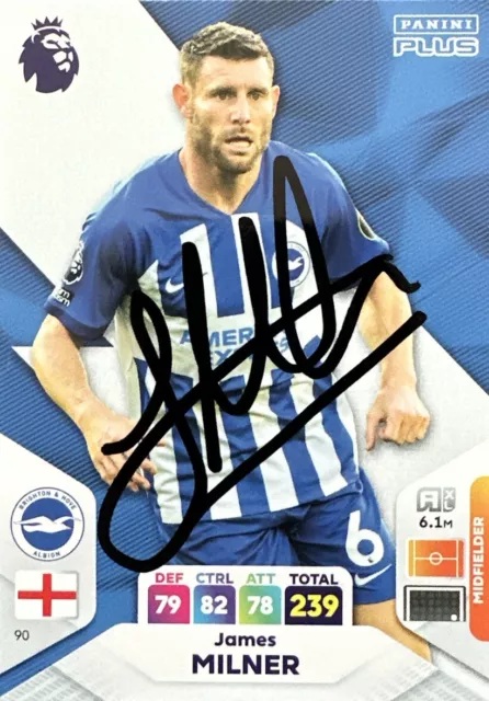 Panini Adrenalyn XL 24 Plus Brighton James Milner Hand Signed Card