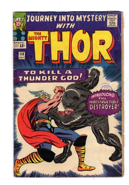 JOURNEY INTO MYSTERY #118  (THOR) 1st Destroyer (Kirby)  1965  VG condition
