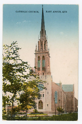 Église EAST ANGUS Catholic Church Quebec Canada 1920-30s International Fine Arts