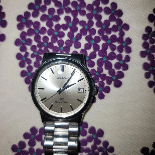 Seiko Grand Seiko 8J56-7000 Date Silver Round Stainless Steel Quartz Mens Watch