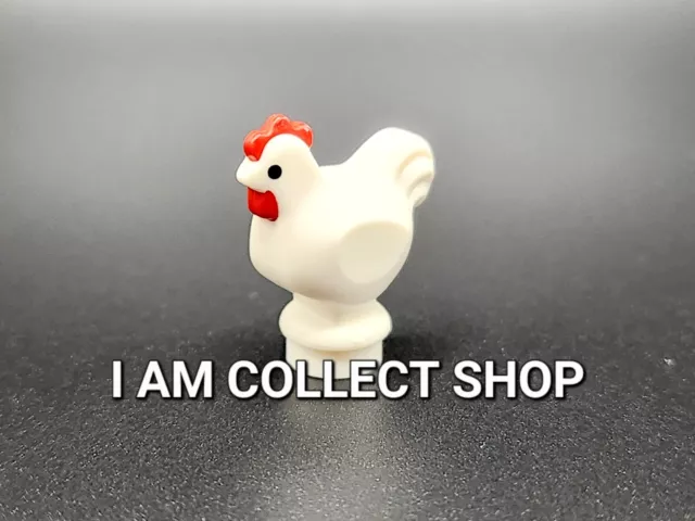 LEGO POULE/CHICKEN ANIMAL/FERME COULEUR BLANC CRETE ROUGE 95342 Lot de 1 (NEUF)