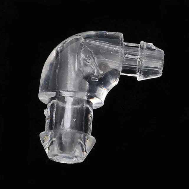 (FOR RESOUND)10PCS BTE Tubing Adaptor Clearer Sound Quality Transparent