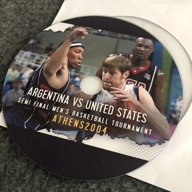 2004 Athens USA vs. Argentina Semi Final Men's Basketball Olympics DVD
