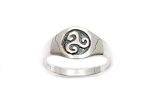 Bague Triskel Celtique Breton Argent 925 - Fait Main, Design Unique Poli Mat, Bijou Ethnique Symbolique