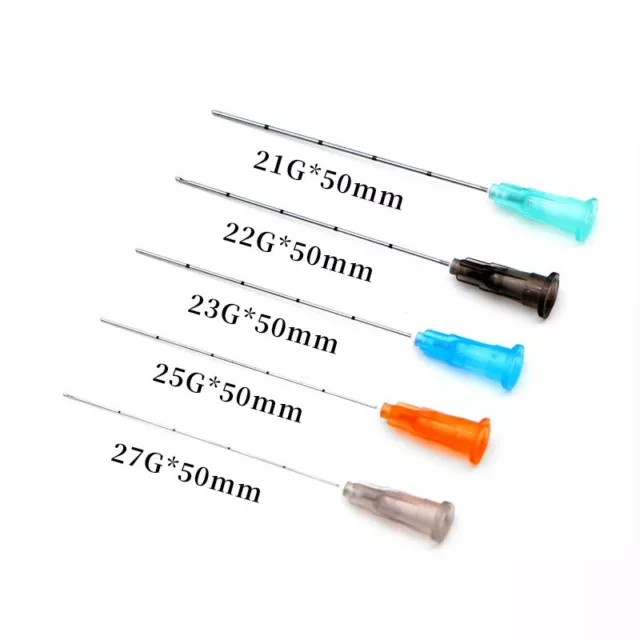 Micro Canule 27 g 50 mm  injection acide hyaluronique, filler. Norme CE