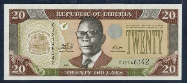 Liberia 20 Dollars 2011 P.M. N° 28f Uncirculated Of Print - Gian 4
