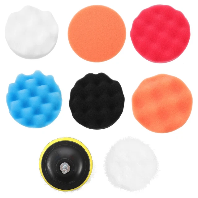 8 Pcs Spugne Per La Pulizia Spugna Per Cera Per Auto Disco Lucidante Pulito