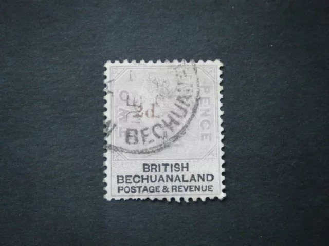 British Bechuanaland QV 1888 2d on 2d Curved Foot to 2 SG23b FU