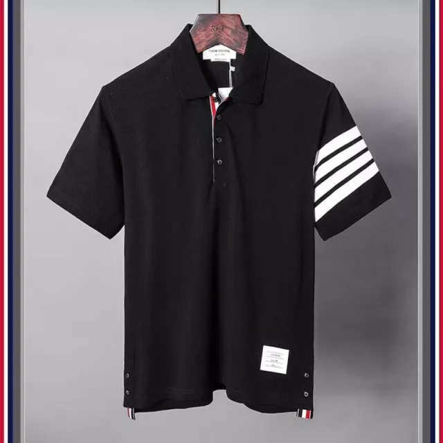 Thom Browne Men's and Women's 4 short sleeved T-shirt top polo shirt