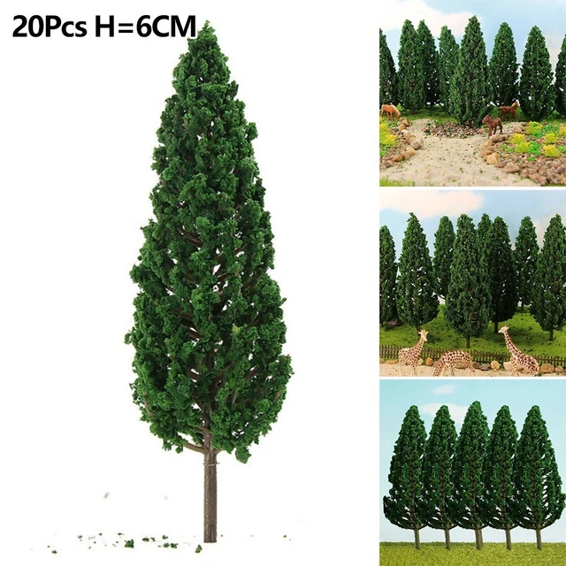 Faites ressortir votre paysage modèle avec 20 pins artificiels taille 6 cm