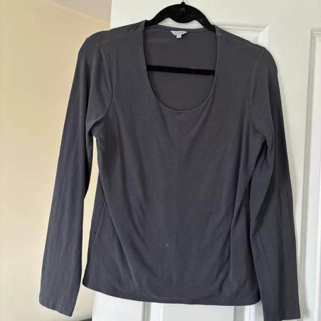 JIGSAW Charcoal Grey Long Sleeved Top Size Large