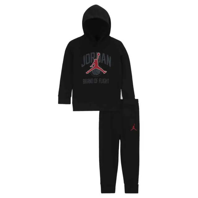 Tuta Nike Jordan 85C785 023 da bambino nera e rossa.