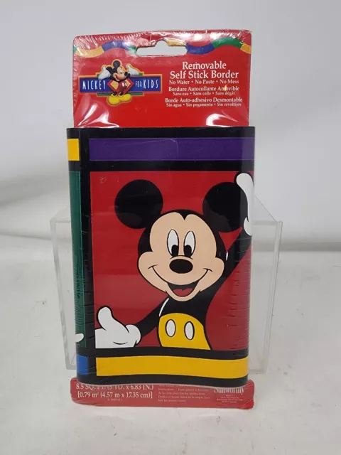 VINTAGE Disney Mickey's Decorative Border Mickey Mouse 5 Yards Colorblock