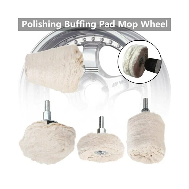 4X Kit de taladro de rueda de pulido almohadilla pulidora para pulido de automóvil aluminio inoxidable