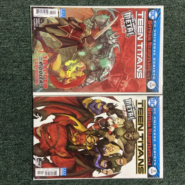 Teen titans 12 1st app Batman who laughs variant and 2nd print