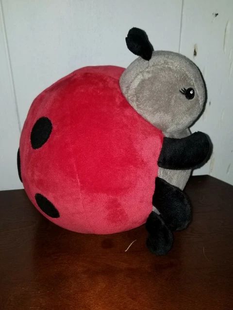 Cloud-b Ladybug 13" Fat Round Pouf Poof Stuffed Plush Sewn Eyes r5