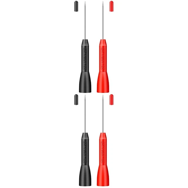 2 Pairs Sondes Test Et Cordons Multimètre Kit D'aiguilles À Rattacher Auto