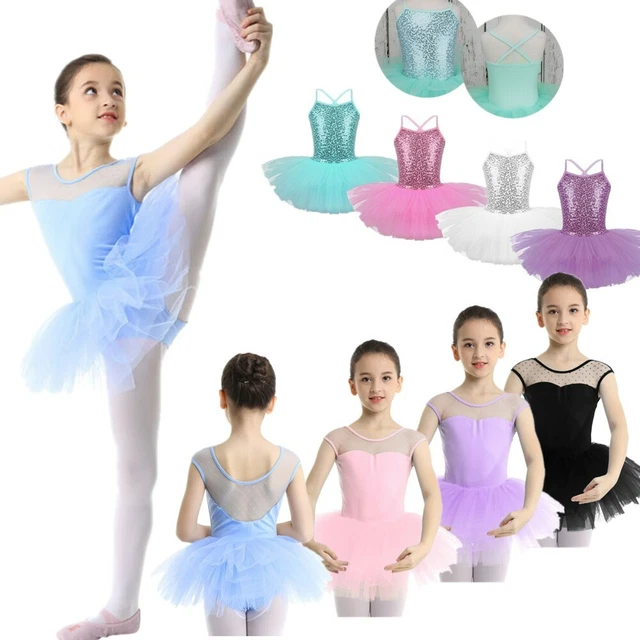 Tutu Ballerina Bambina Body Ginnastica Artistica Ragazza Senza Maniche Danza